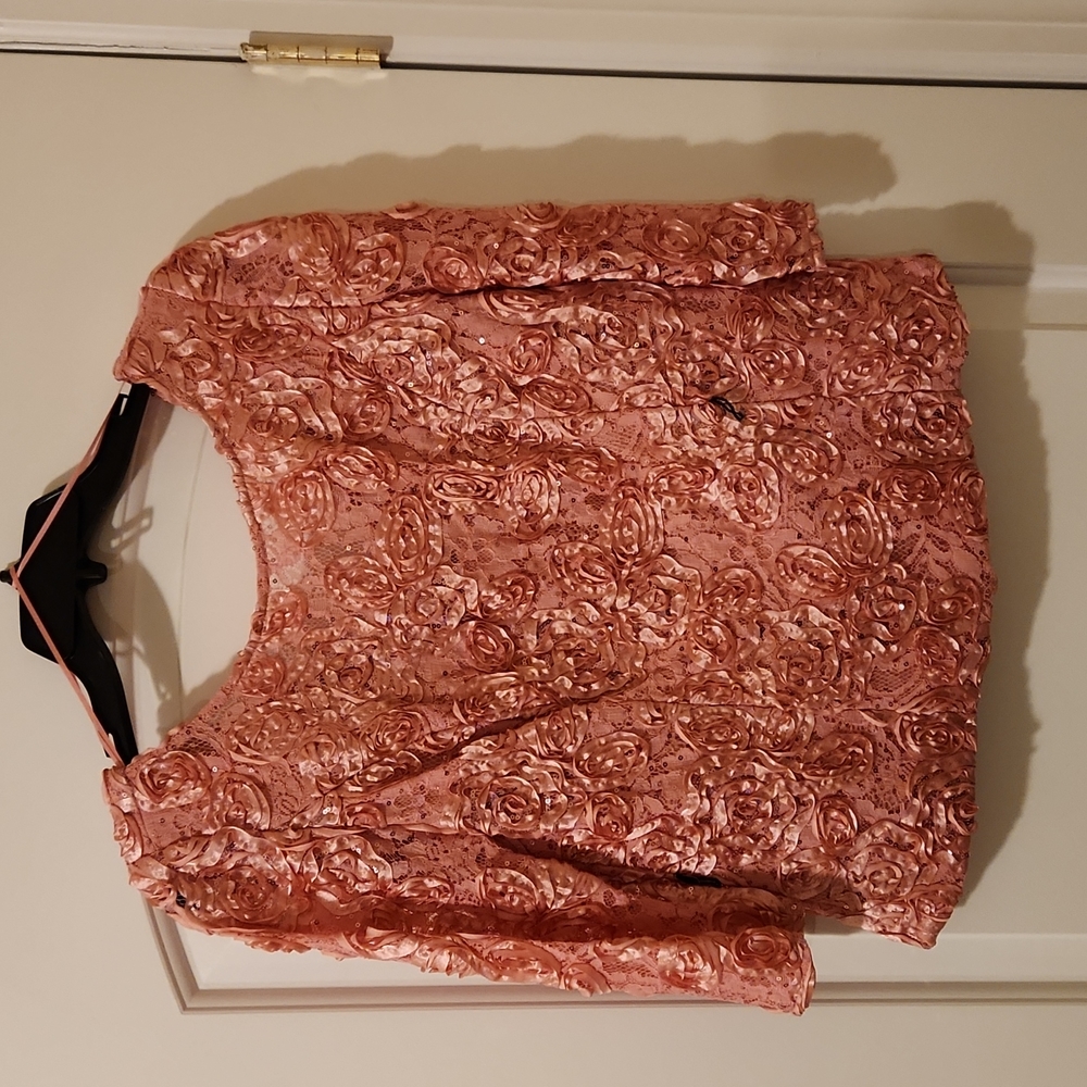 Mauve sequins blouse, size small, brand- Alex evenings